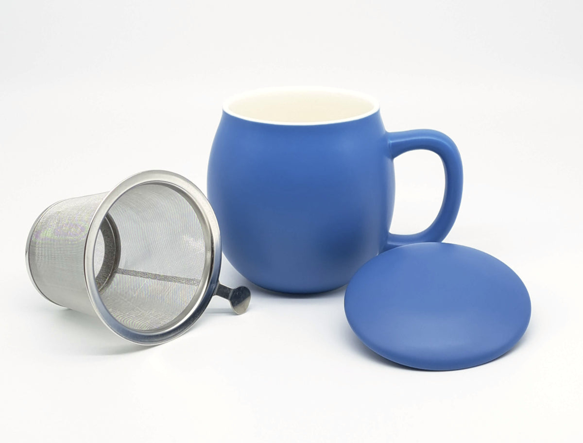 China Blue (Matt Glaze) S2 Porcelain Mug & Infuser