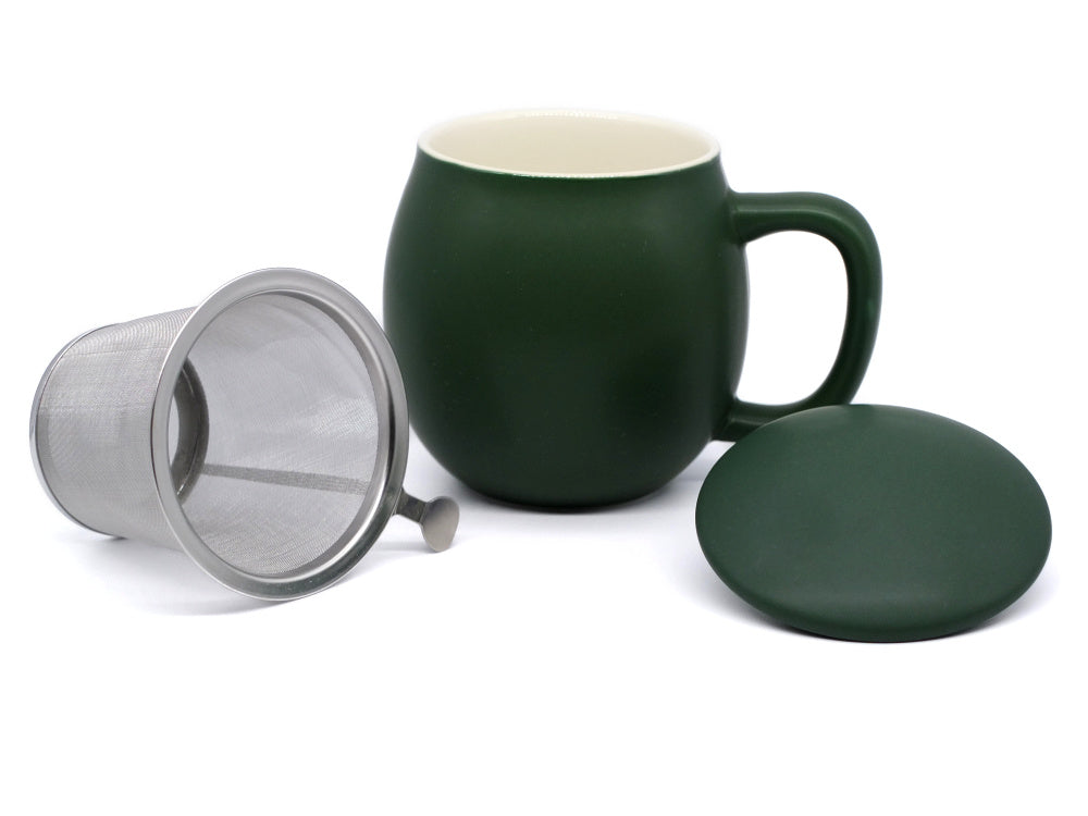 Dark Green (Matt Glaze) S2 Porcelain Mug & Infuser