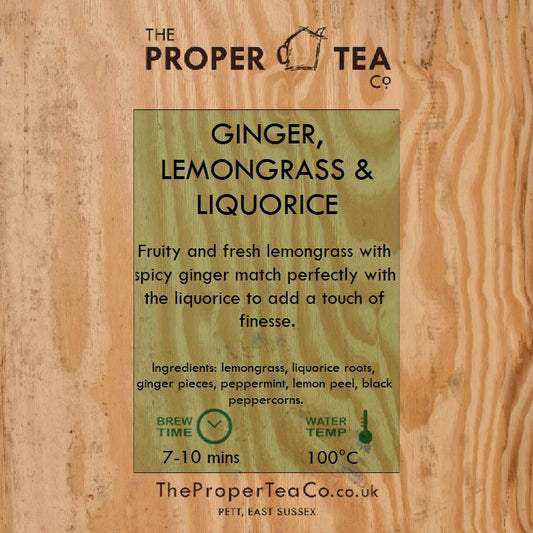 Ginger, Lemongrass & Liquorice Herb Tea Blend