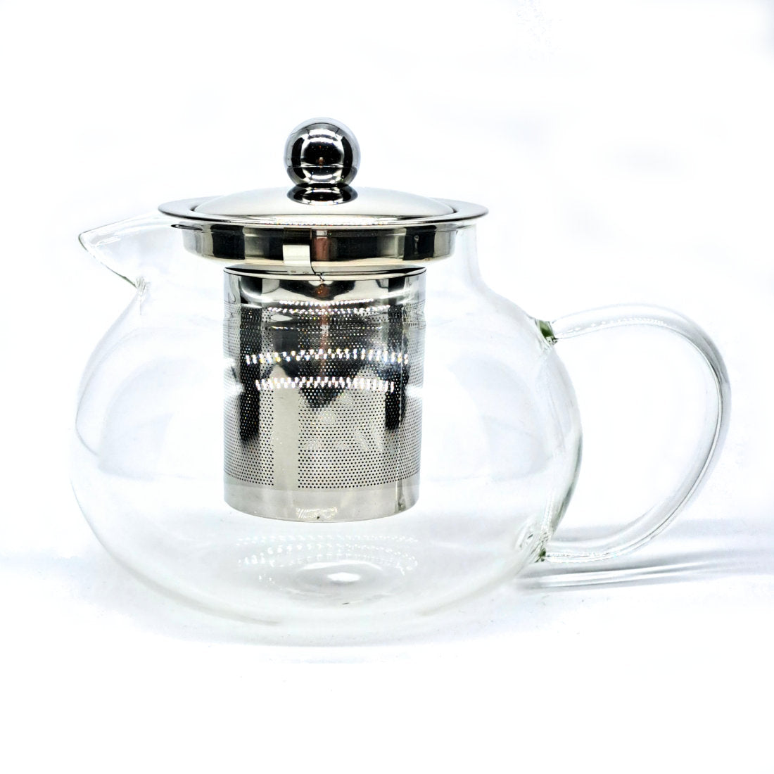 600ml Round Glass Teapot & Stainless Steel Infuser