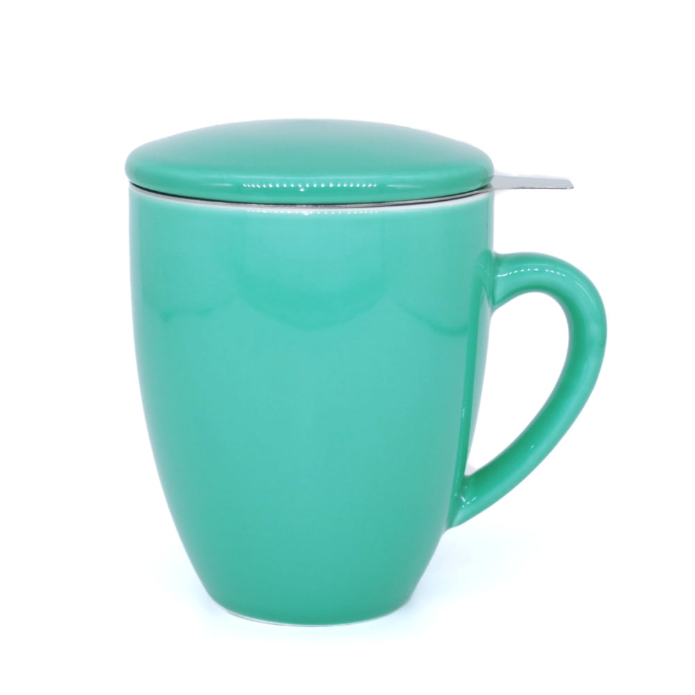 Teal Riga Porcelain Infuser Mug with Lid (350ml)