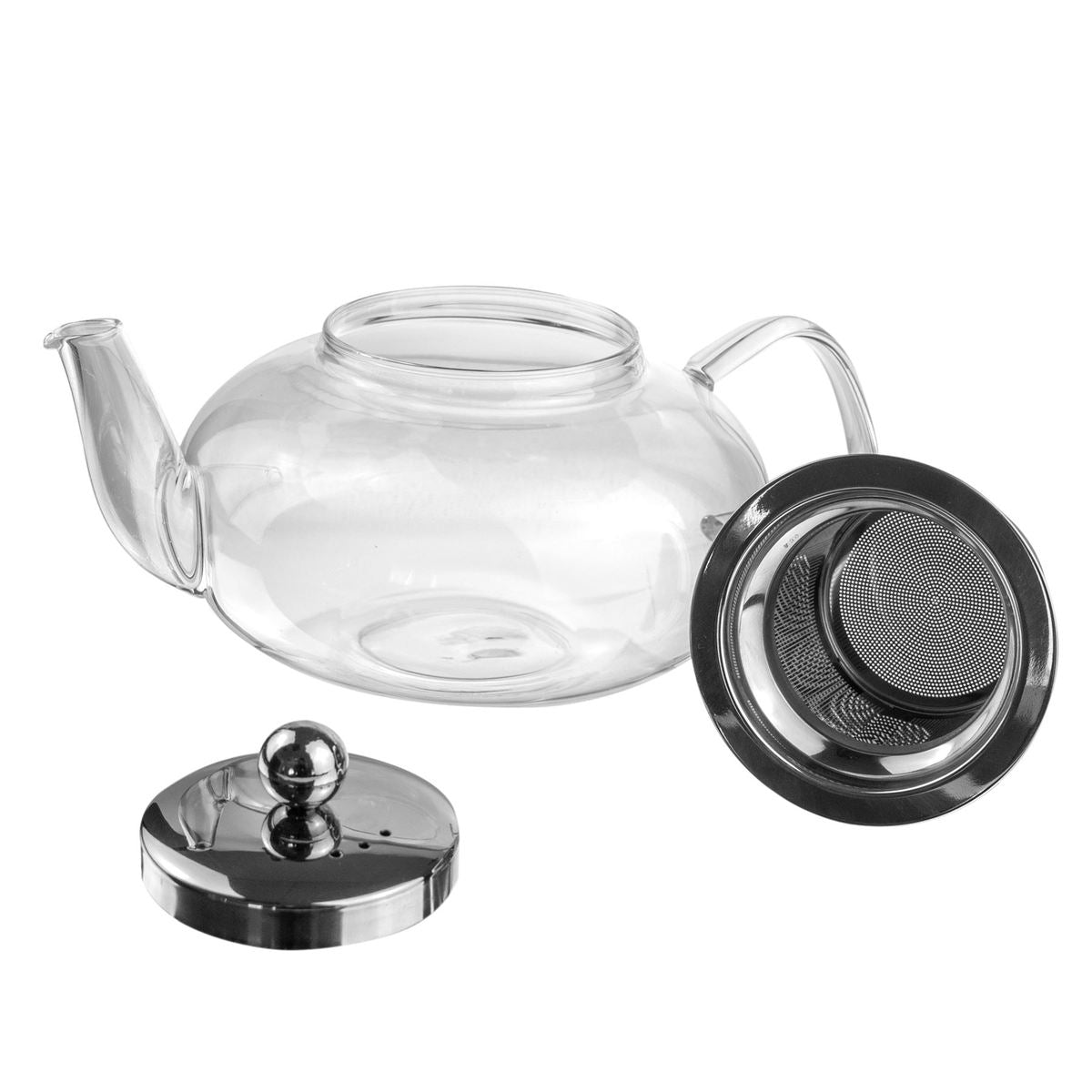 Glass Oval Teapot & Stainless Steel Infuser
