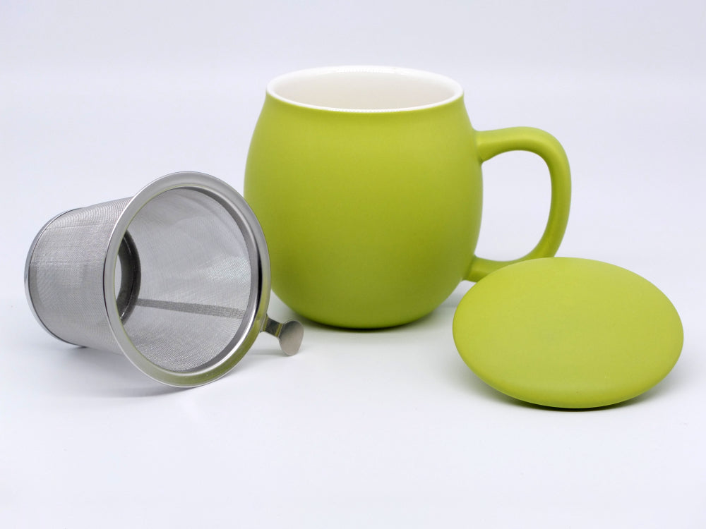 Lime (Matt Glaze) S2 Porcelain Mug & Infuser