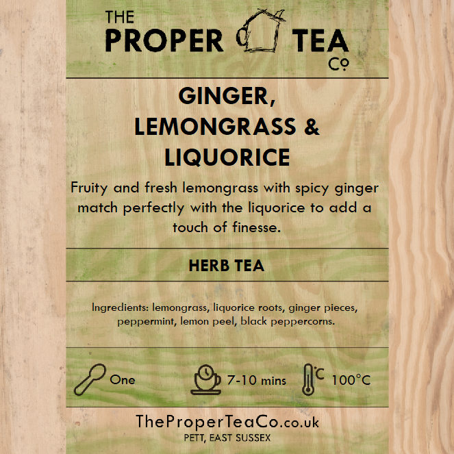 Ginger, Lemongrass & Liquorice Herb Tea Blend