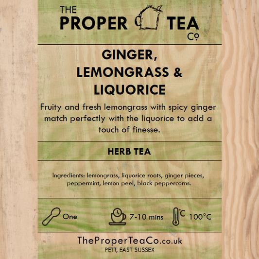 Ginger, Lemongrass & Liquorice Herb Tea Blend