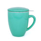 Teal Riga Porcelain Infuser Mug with Lid (350ml)